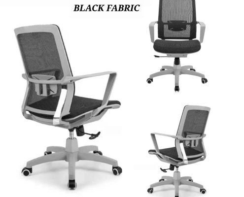 M 27 GREY MB CHAIR BLACK FABRIC