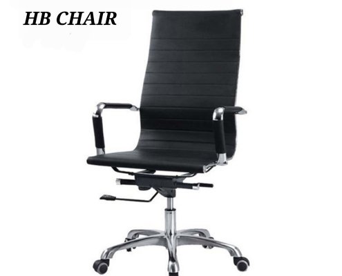 SLEEK BLACK REXINE HB CHAIR