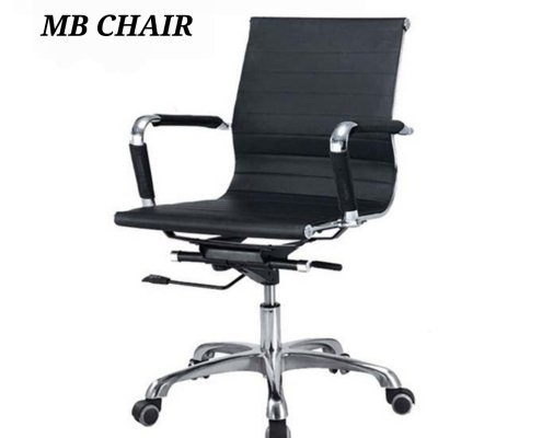 SLEEK BLACK REXINE MB CHAIR